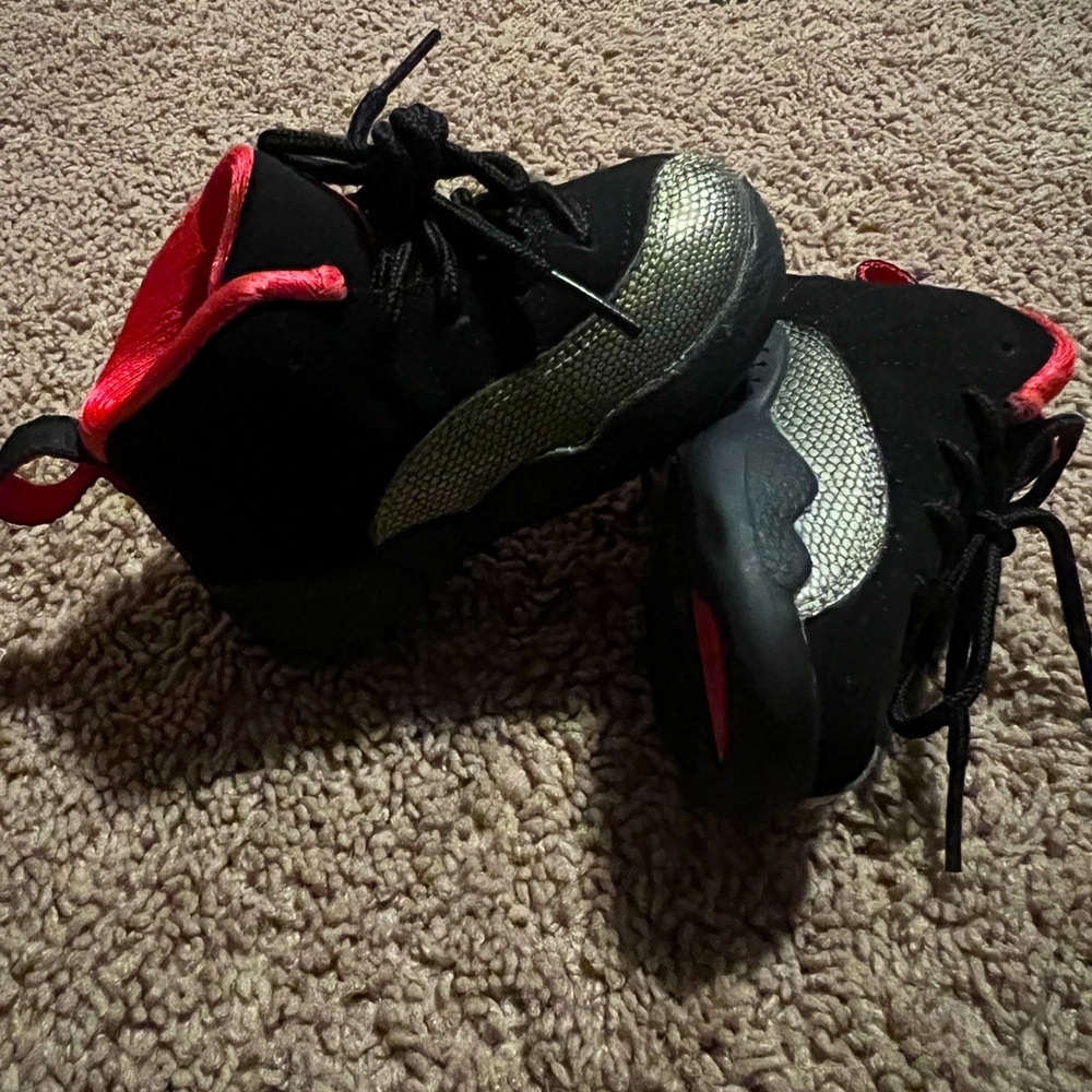 Girls Pink and Black Jordans